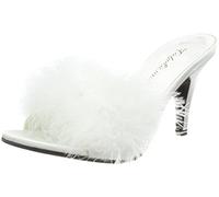 Fabulicious Damen AMOUR-03 Offene Sandalen, Weiß (Wht Satin-Fur)