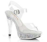 Fabulicious Damen Cocktail-508RSI Sandalen, Transparent/Transparent-Silber AB Rs, 37 EU
