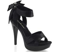 Fabulicious Damen COCKTAIL-568 Peeptoe Sandalen, Schwarz Blk Satin Blk, 36 EU