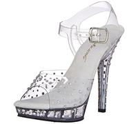 Fabulicious Damen LIP-108RS Offene Sandalen, Transparent (CLR/CLR), 42.5 EU