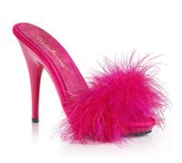 Fabulicious Damen POISE-501F Sandale, H. Rosa Satin-Marabou Fur/H. Rosa, 40 EU