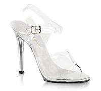 Fabulicious Damen GALA-08 Offene Sandalen, Transparent (CLR Lucite), 42.5 EU