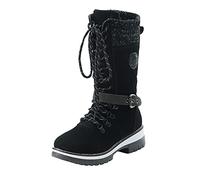 FACAIAFALO Damen Winterstiefel Stiefeletten Damen Modische Kaschmir Warm Lange Stiefel FüR Frauen Herbst Winter Stiefel Reitstiefel Western Stiefel Aus Leder Biker Boots Schneestiefel Cowboy Stiefel