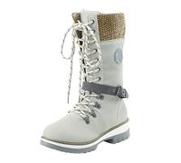 FACAIAFALO Damen Winterstiefel Stiefeletten Damen Modische Kaschmir Warm Lange Stiefel FüR Frauen Herbst Winter Stiefel Reitstiefel Western Stiefel Aus Leder Biker Boots Schneestiefel Cowboy Stiefel