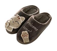FACAIAFALO Hausschuhe Herren Winter Niedlich Hund Baumwolle PlüSch Pantoffeln Bequeme Warm Weiche Cute Tiere Hausschuhe Kuschelige Home rutschfeste Slippers