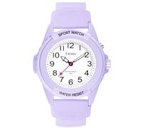 Facasu Analog Armbanduhr Jungen Mädchen,50M wasserdichte leuchtendes Zifferblatt Sport Silikonarmband Quarzuhr Teenager Studenten,Jugend-Studenten Kinderuhr Jungen Mädchen über 10 Jahre (Lila)