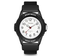 Facasu Analog Armbanduhr Jungen Mädchen,50M wasserdichte leuchtendes Zifferblatt Sport Silikonarmband Quarzuhr Teenager Studenten,Jugend-Studenten Kinderuhr Jungen Mädchen über 10 Jahre (Schwarz)