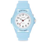 Facasu Analog Armbanduhr Jungen Mädchen,50M wasserdichte leuchtendes Zifferblatt Sport Silikonarmband Quarzuhr Teenager Studenten,Jugend-Studenten Kinderuhr Jungen Mädchen über 10 Jahre (Blau)