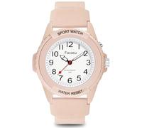 Facasu Analog Armbanduhr Jungen Mädchen,50M wasserdichte leuchtendes Zifferblatt Sport Silikonarmband Quarzuhr Teenager Studenten,Jugend-Studenten Kinderuhr Jungen Mädchen über 10 Jahre (Rosa)