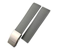 FACDEM Gummi-Uhrenarmband für Longines Hydroconquest VHP Uhrenarmbänder, 19 mm, 21 mm, Schwarz / Blau, 21 mm