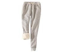 FACDIBY Damen Sweatpants Sherpa Gefüttert Winter Warm Athletic Jogger Fleece Pants - - Groß