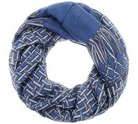 Faera Damen Schal gemusterter weicher und leichter Loopschal Einheitsgröße verschiedenen Farben, SCHAL Farbe:Blau