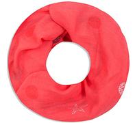 Faera Damen Schal Seesterne und Muscheln weich und leicht Loopschal Rundschal in verschiedenen Farben, SCHAL Farbe:Rot