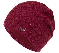 Faera Wintermütze Mütze Damen Pailletten warm gefüttert Wintermütze Mädchen Frauen Fleecefutter Winter Strickmütze Beanie, Farbe:Lila