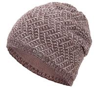 Faera Wintermütze Mütze Damen Pailletten warm gefüttert Wintermütze Mädchen Frauen Fleecefutter Winter Strickmütze Beanie, Farbe:Braun
