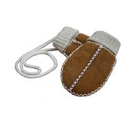 Baby Lammfell Fäustel Handschuhe warm gefüttert camel natur