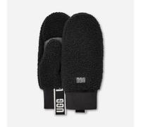 Fäustlinge aus UGG®fluff mit Logo-Tape für Damen in Black, Größe S/M, Fleece 101099-BLK-S/M