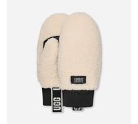 Fäustlinge aus UGG®fluff mit Logo-Tape für Damen in Nimbus, Größe S/M, Fleece 101099-NMB-S/M
