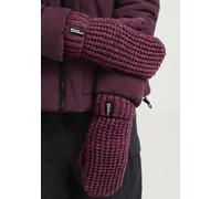 Fäustlinge JACK WOLFSKIN "MEDLEY KNIT MITTEN W", Damen, Gr. S (36), amaranth, Polyester, Handschuhe Fäustlinge, Strick-Fäustlinge, warm, mit Fleece-Futter (31725427-S) amaranth