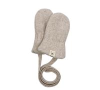 Fäustlinge MAXIMO, Baby, Gr. 6M, braun (hellbraun, meliert), Fleece, Baumwolle, meliert, Handschuhe Fäustlinge, Baumwolle, Elastisch, Halteband, ohne Daumen (61141337-6M) hellbraun, meliert