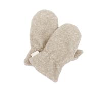 Fäustlinge MAXIMO, Mädchen, Gr. 2, braun (hellbraun, meliert), Fleece, Baumwolle, meliert, unifarben, Handschuhe Fäustlinge, Baumwollfleece, Gummizug (73407241-2) hellbraun, meliert