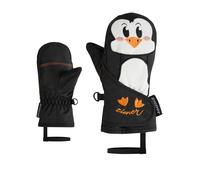 Fäustlinge ZIENER "LANIMALO-Z glove mini", Kinder, Gr. 4, schwarz, Obermaterial: 100% Polyester; Innenseite: 100% Polyester; Futter: 100% Polyester; Wattierung: 100% Polyester, Handschuhe Fäustlinge (