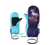 Fäustlinge ZIENER "LEPRINT-Z AS glove mini", Baby, Gr. 3,5, lila (schwarz lila), Obermaterial: 100% Polyester; Innenseite: 100% Polyester; Futter: 100% Polyester; Wattierung: 100% Polyester, Handschuh