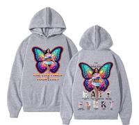 FAEWARE Ka-ty Singer Perry Merch Hoodie 2025 Tour Doppelseitig Bedruckt Unisex Modischer Hip Hop Hoodie Langarm Sweatshirt Streetwear-Grey||x_s