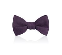 FAFIGO "Bosco", Fliege aus Leinen in Aubergine