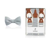 FAFIGO "Fidelio", Set mit Herren Fliege und Hosenträger in Salbeigrün