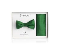 FAFIGO "Jimmy Conway", Fliege + Einstecktuch Set in Grün aus Seide