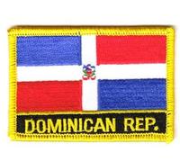 FahnenMax Flaggen Aufnäher Patch Dominikanische Republik Schrift