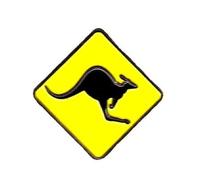 FahnenMax® Pin Anstecker Australien Känguruh Schild