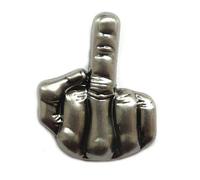 FahnenMax® Pin Anstecker Finger silberfarben