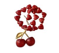 Fahoujs Trendy Robuste Acryl Liebeskette Halskette Mit Auffälligen Designs Cherrys Anhänger Für Multipurpose Casual Wear Youthful Styles Schmuck Schmuck