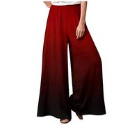 Fahrradhose Damen Gepolstert Elegant Regenhose Blumenmuster Pumphose Hohe Taille Schlabberhose Casual Einfarbig Leinenhose Baumwolle Leinen Sporthose Große Größe Sporthose Frauen,Wine,S