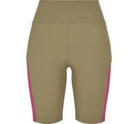 Urban Classics Damen Radlerhose Color Block Cycle Shorts Khaki/brightviolet Größe 5XL