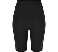 Urban Classics Damen Radlerhose High Waist mit Spitzen-Einsatz Schwarz Gr. S