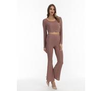 Faina Cropped-Jersey-Top Damen altrosa, S