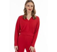 Faina Cropped Langarm-Shirt Damen rot, XS