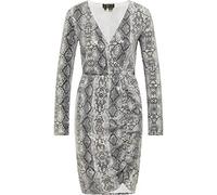 faina Damen Abendkleid mit Pailletten naemi Kleid, Grau, L