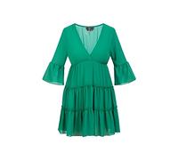 faina Damen Minikleid mit Rüschen 19227011-FA01, WALDGRÜN, XL