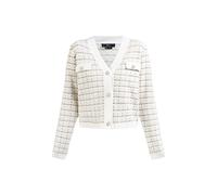 faina Damen Strickjacke in Bouclé-Optik 11028819, Weiss, M/L