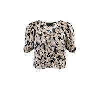 Faina Drapiertes Blusenshirt Damen beige/schwarz M