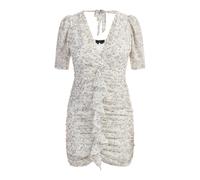 Faina Drapiertes Kleid Damen Wollweiß Mehrfarbig S