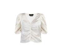 Faina Drapiertes Top Damen Wollweiß S
