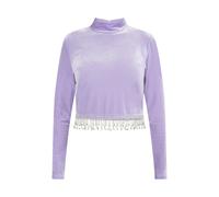 Faina Glitzershirt aus Stretchsamt Damen Lavendel XS
