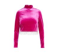 Faina Glitzershirt aus Stretchsamt Damen Rosa S
