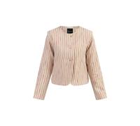 Faina Kurze Blazerjacke Damen Rosa Wollweisser Streifen S