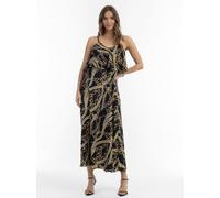 Faina Maxikleid mit Allover-Print Damen schwarz, M